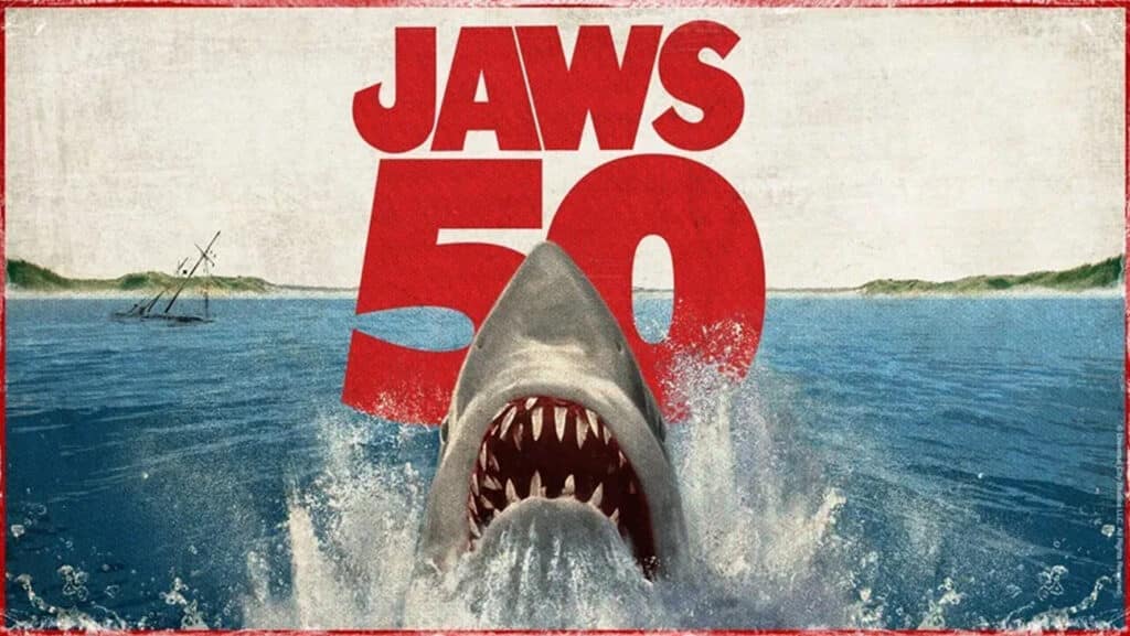 Jaws 50th Anniversary documentary on Disney+, celebrating Spielberg’s classic shark film with rare footage and interviews, streaming July 11, 2025