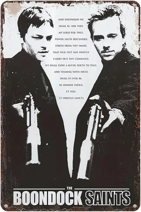 『処刑人』映画ポスター メタルサイン 個性 金属 お部屋 お店 バー カフェ 壁飾り ウォールアート インテリア 雑貨 ウォールデコ ブリキ看板 20x30cm ROSEPiNK