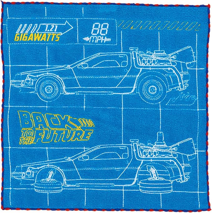 丸眞 ハンカチ バック・トゥ・ザ・フューチャー ドローウィング バック・トゥ・ザ・フューチャー ミニタオル 綿 4755018800