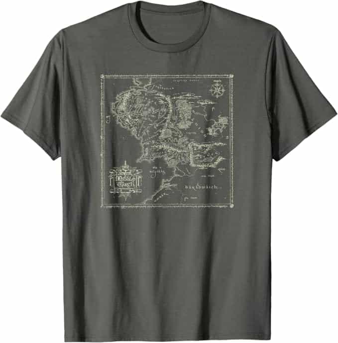 ロード・オブ・ザ・リング 中つ国の地図 Tシャツ