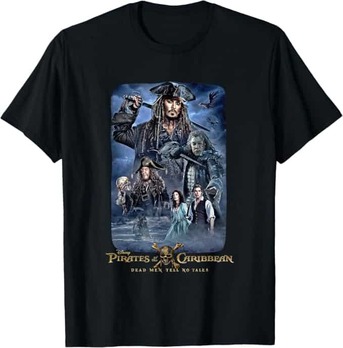Disney Pirates of the Caribbean Tell No Tales Poster Tシャツ