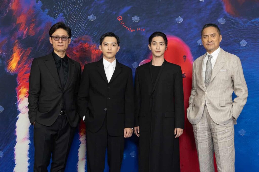 （左から）李相日監督、吉沢亮、横浜流星、渡辺謙、映画『国宝』ⓒKazuko Wakayama