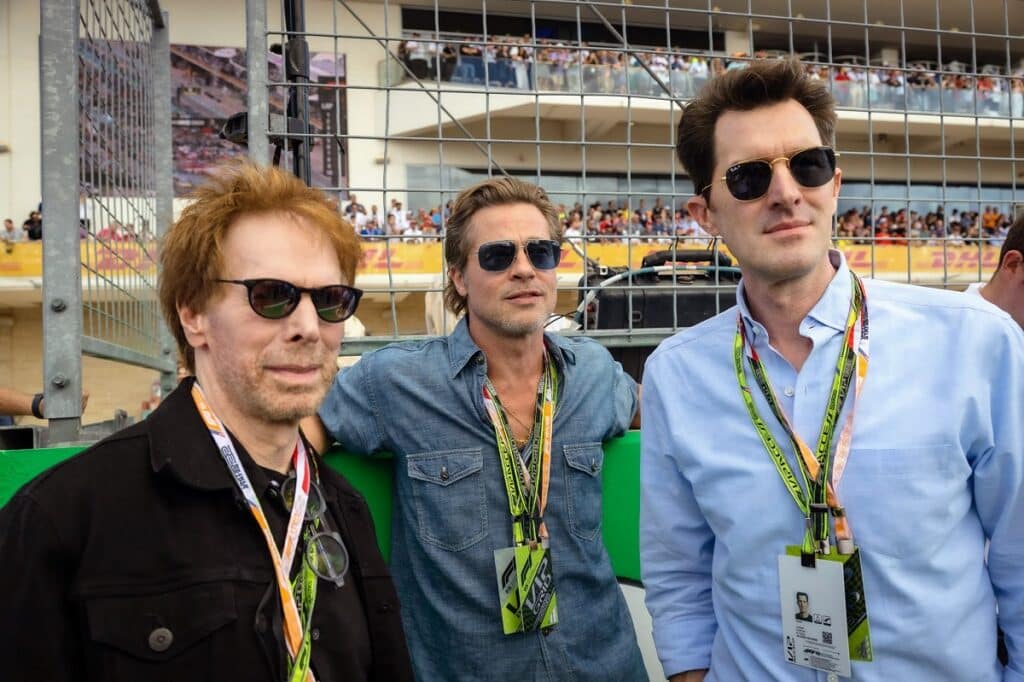 Brad Pitt Jerry Bruckheimer Austin F1 Grand Prix