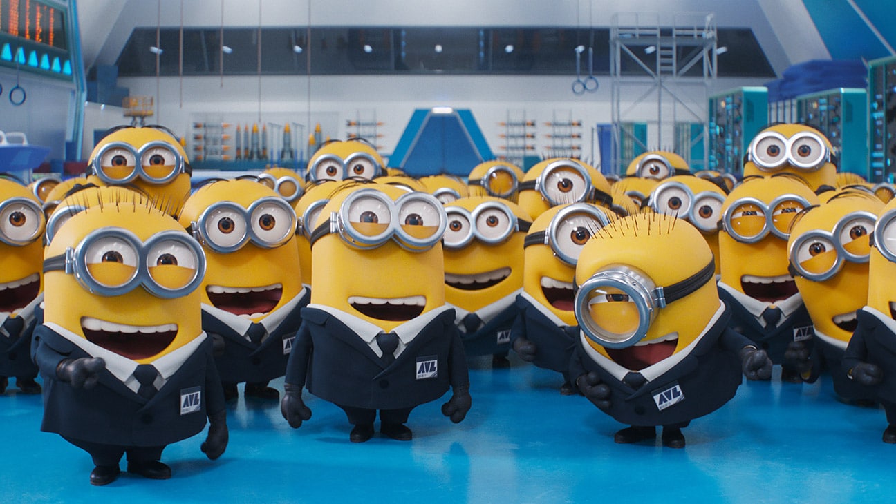 Minions (Pierre Coffin) in Despicable Me 4, directed by Chris Renaud.