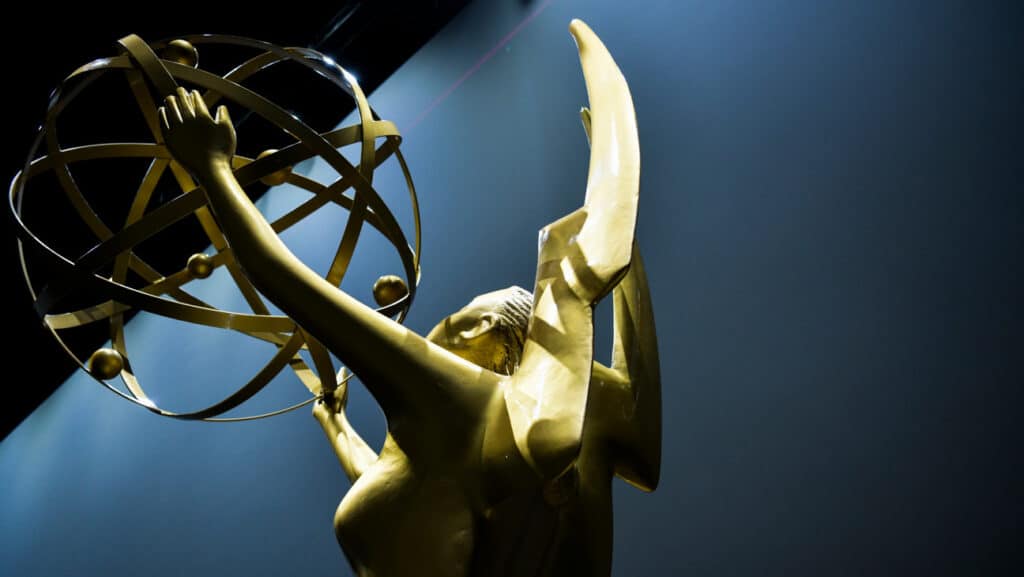 An Emmy Awards statuette.
