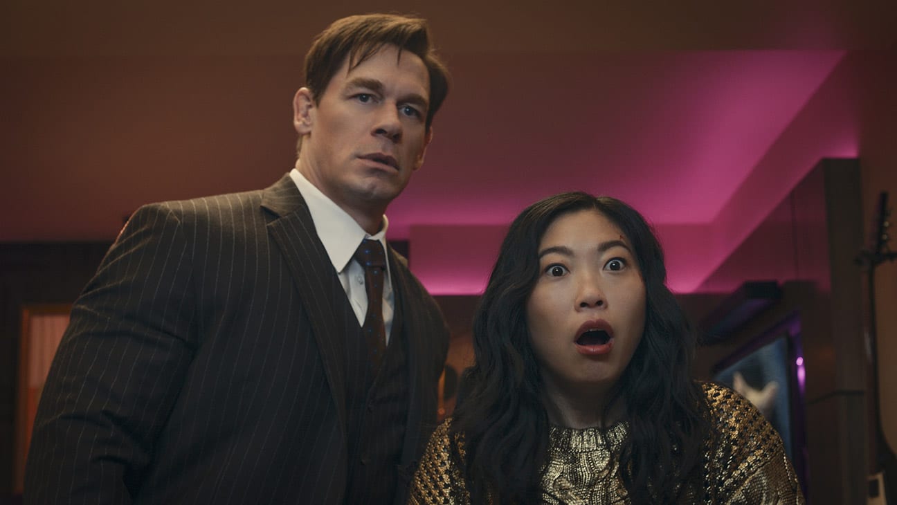 Noel (John Cena) and Katie (Awkwafina) in Paul Feig's JACKPOT