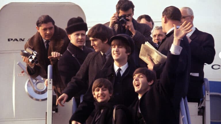 The Beatles arriving at JFK Airport, how to watch 'Beatles '64'