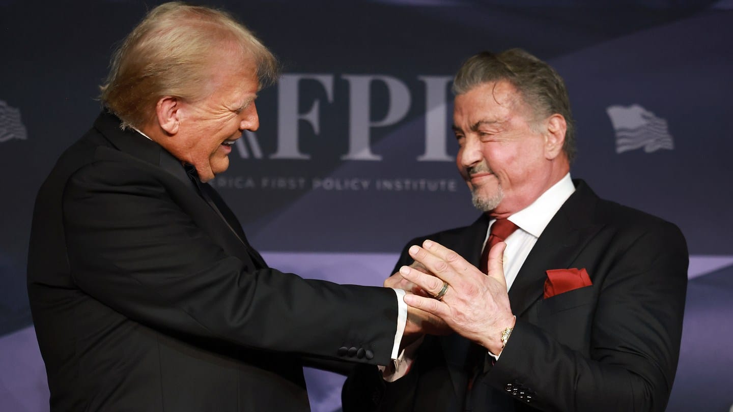 Sylvester Stallone Calls Trump 'Second George Washington' at Gala