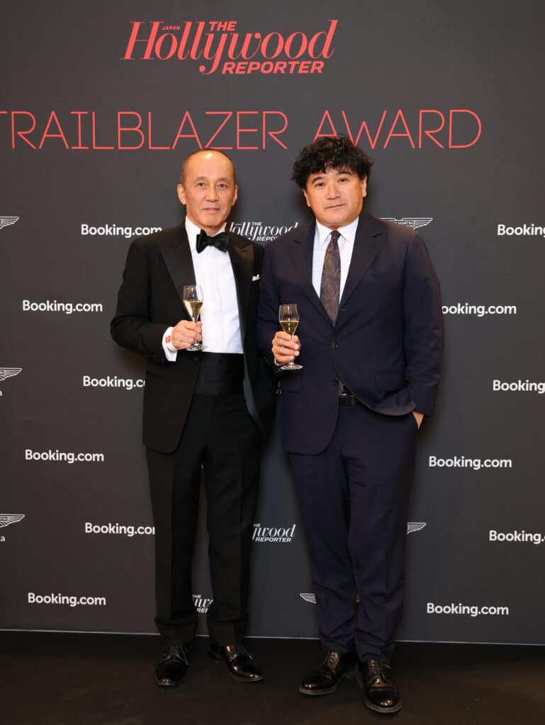 元DAZN Japan Investment合同会社 日本社長＆マネージングディレクターでKERETA代表取締役社長の中村俊さん（左）　ザ・ハリウッドリポーター・ジャパン会長の志賀司（右）