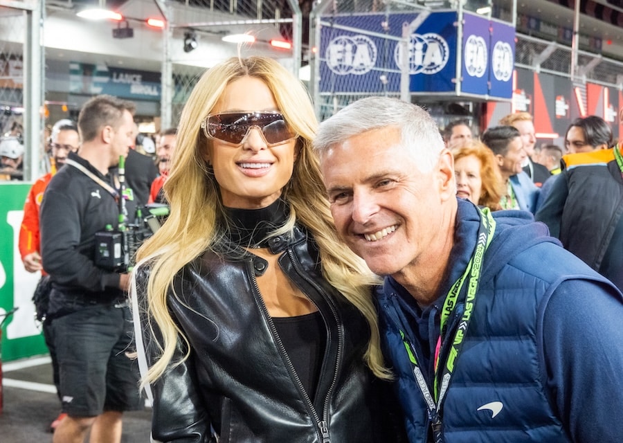 Paris Hilton having a good time in Las Vegas f1 2024