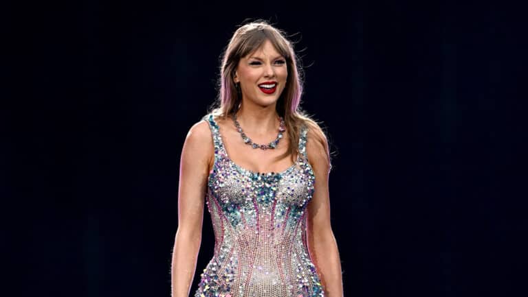 Taylor Swift performs on stage during the Taylor Swift 