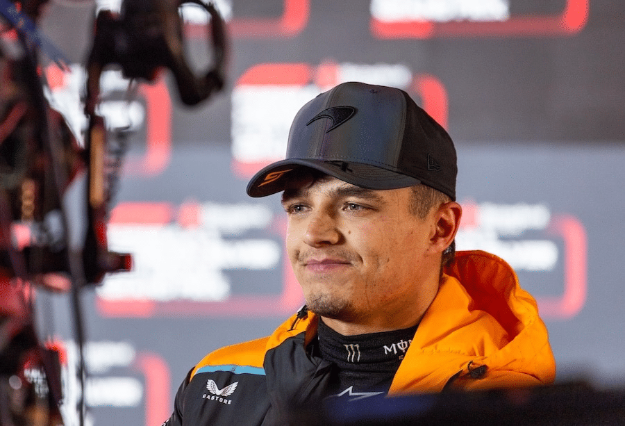 Lando Norris trying to delay Max Verstappen's 4th Championship Title in Vegas.