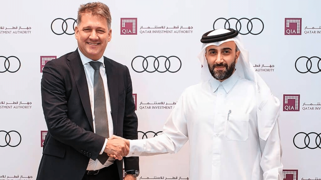 Gernot Döllner, CEO of AUDI AG, and QIA chief executive Mohammed Saif al-Sowaidi 2024 f1 qatar gp