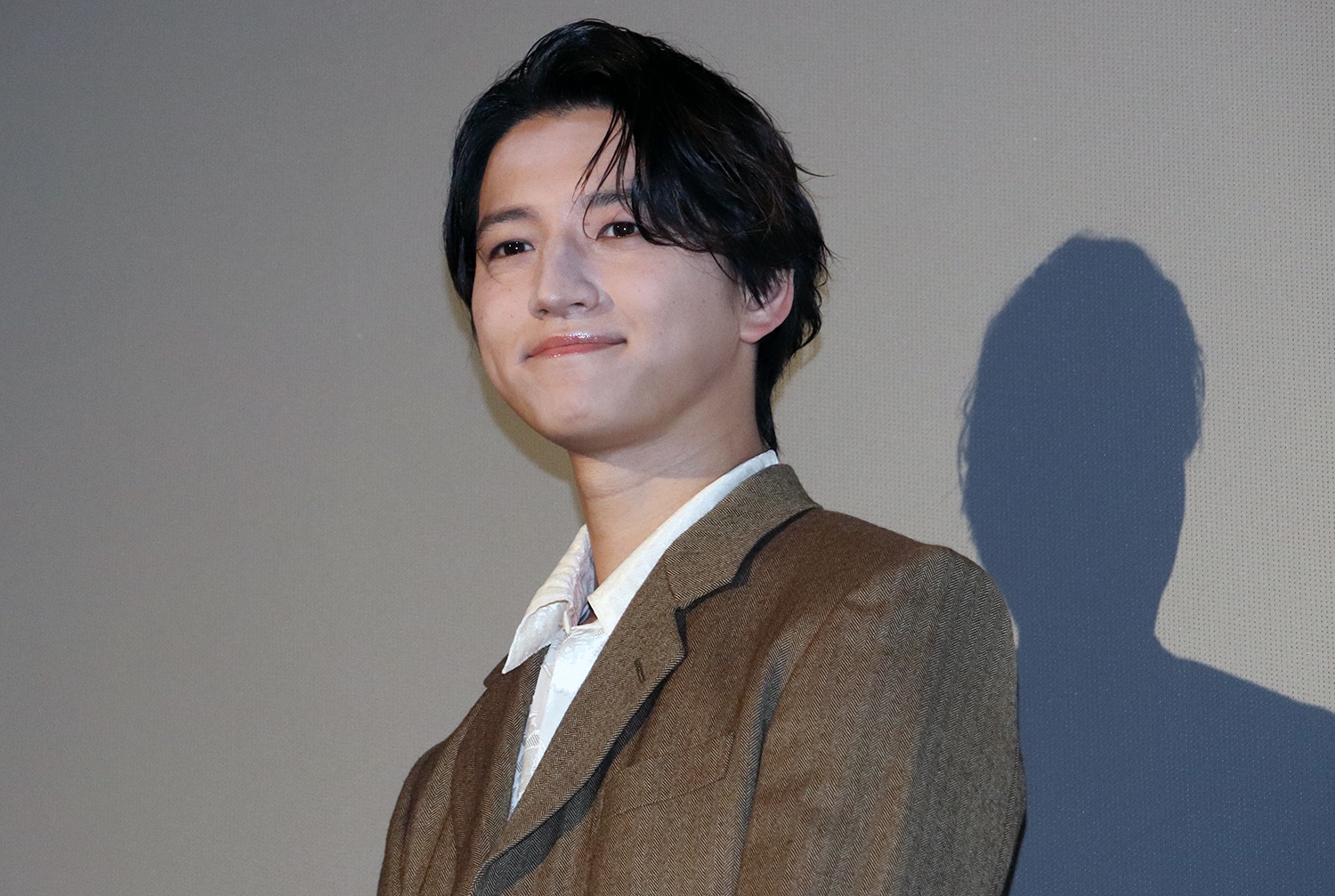 映画『僕のなかのブラウニー』初日舞台挨拶に登壇した田口淳之介