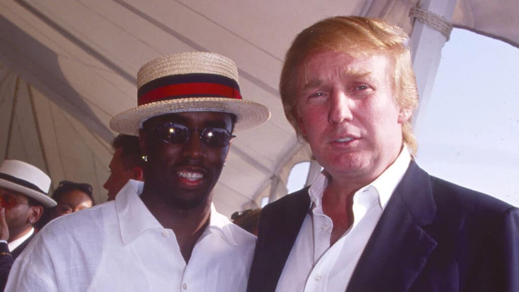 1988年のショーン・"ディディ"・コムズとドナルド・トランプ　写真：Sonia Moskowitz/Getty Images