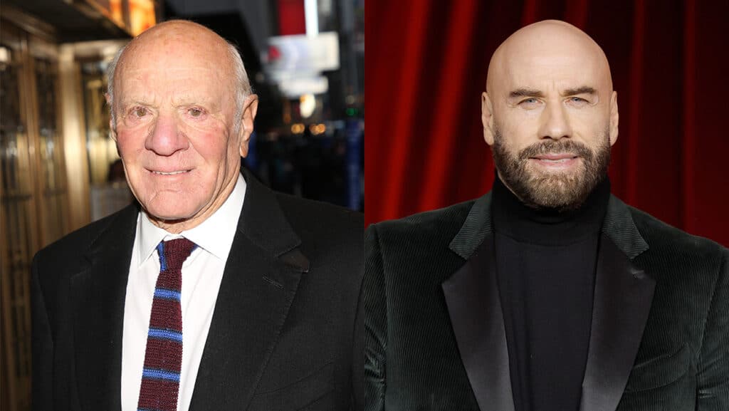 (左)バリー・ディラー、(右)ジョン・トラボルタ 写真：Bruce Glikas/WireImage; Emma McIntyre/Getty Images