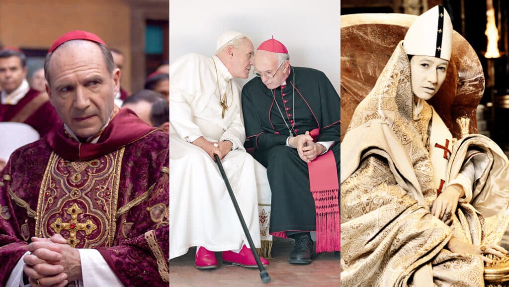 （左から）『教皇選挙』、『2人のローマ教皇』、Pope Joan（英題）写真：Magnolia Pictures/Courtesy Everett Collection