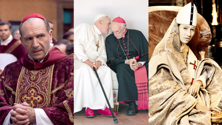 （左から）『教皇選挙』、『2人のローマ教皇』、Pope Joan（英題）写真：Magnolia Pictures/Courtesy Everett Collection