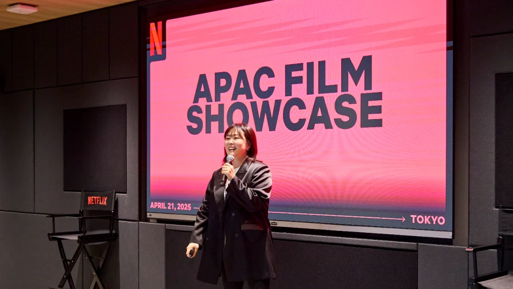 Minyoung Kim, Netflix’s vice president, content Asia (ex-India), opens the streamer’s APAC 2025 Film Showcase in Tokyo. NETFLIX