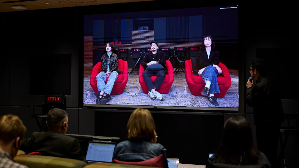 ‘Lost in Starlight’ filmmaker Han Ji-won, ‘Wall to Wall’ director Kim Tae-joon and ‘Love Untangled’ helmer Namkoong Sun discuss their new films at the Netflix APAC film showcase. NETFLIX