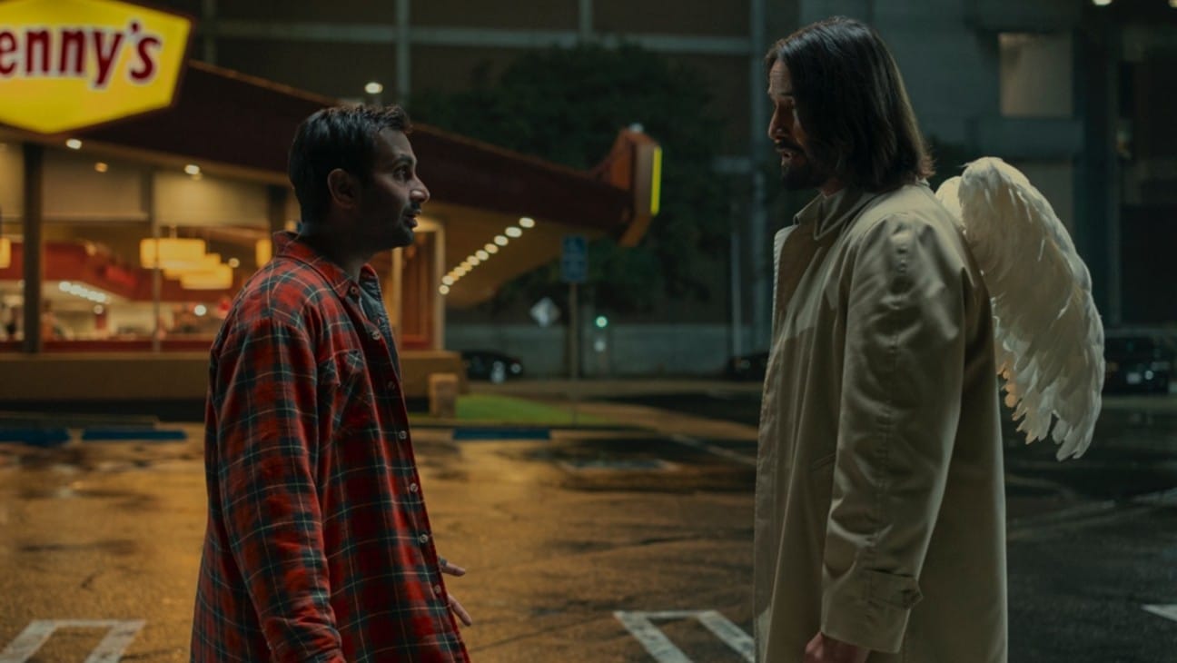 Aziz Ansari and Keanu Reeves in 'Good Fortune.'