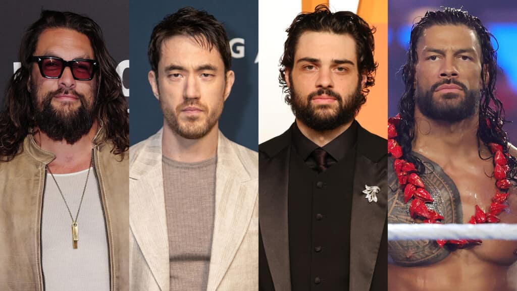 Jason Momoa, Andrew Koji, Noah Centineo and Roman Reigns
