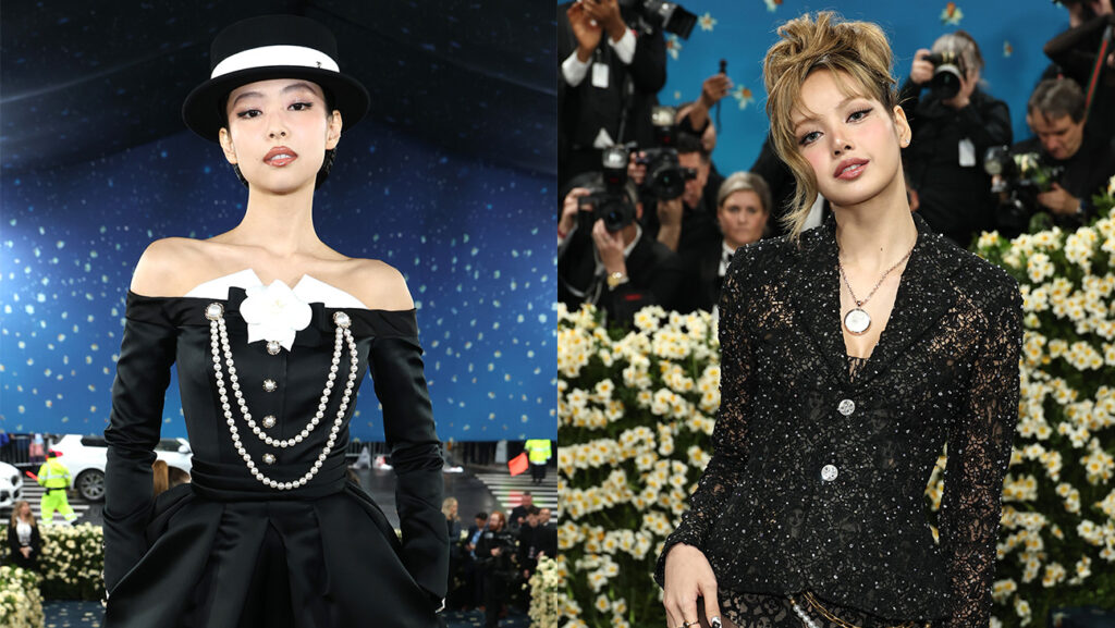 2025年のメットガラに登場したジェニー＆リサ 写真：Kevin Mazur/MG25/Kevin Mazur/Getty/Getty Images; Jamie McCarthy/Getty Images