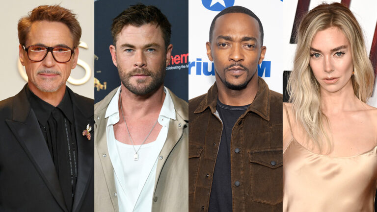 ロバート・ダウニー・Jr.、クリス・ヘムズワース、アンソニー・マッキーヴァネッサ・カービー（写真：Mike Coppola/Getty Images; Alberto E. Rodriguez/Getty Images; Noam Galai/Getty Images; Bryan Bedder/Getty Images）