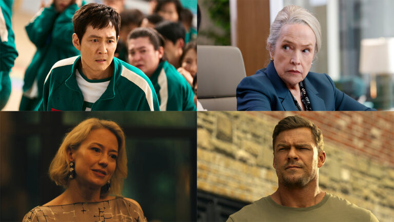 Lee Jung-jae in Squid Game, Kathy Bates in Matlock, Alan Ritchson in Reacher and Carrie Coon in The White Lotus