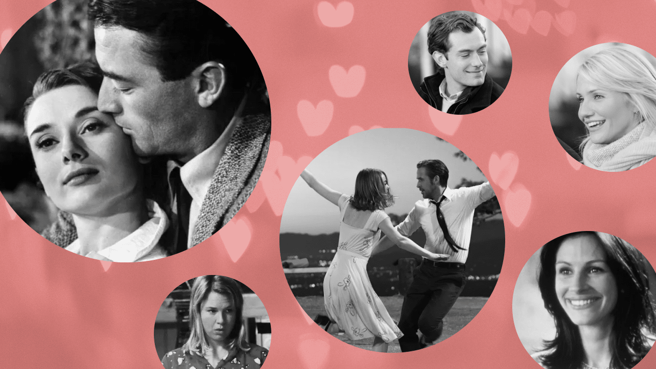 おすすめ恋愛映画 30選 |『ホリデイ』Columbia Pictures/Courtesy Everett Collection/『ローマの休日』 Everett Collection/『ラ・ラ・ランド』Dale Robinette/©Summit Entertainment/courtesy Everett Collection/『ブリジット・ジョーンズの日記』 Photofest/『ノッティングヒルの恋人』 Everett
