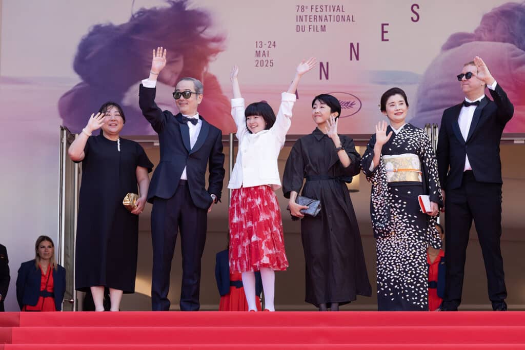 カンヌのプレミア上映に訪れた早川監督、鈴木唯、石田ひかり、リリー・フランキー　ⓒKazuko Wakayama