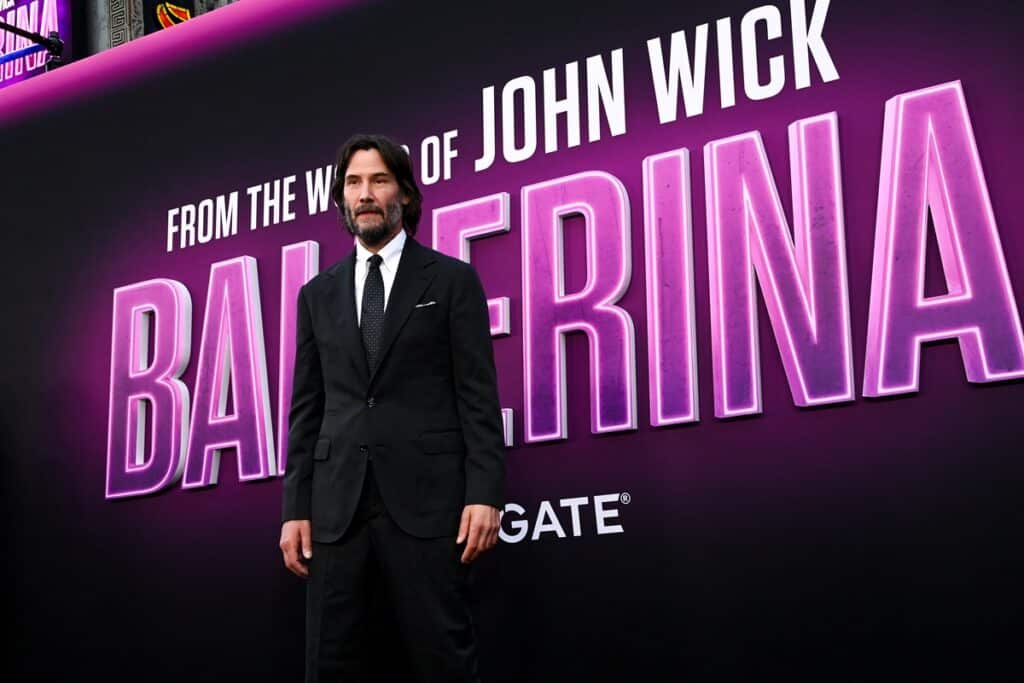 キアヌ・リーブス『バレリーナ：The World of John Wick』LAプレミアにて ®, TM & © 2025 Lions Gate Entertainment Inc. All Rights Reserved.
