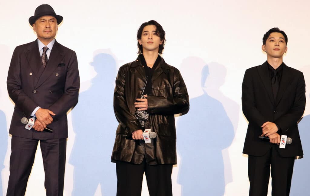 カンヌ出品作『国宝』キャスト 渡辺謙、横浜流星、吉沢亮 ©︎The Hollywood Reporter Japan