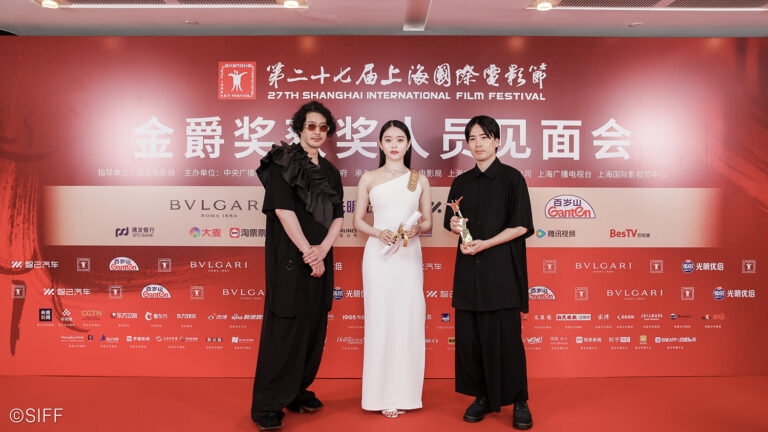 上海国際映画祭へ参加した玉田真也監督、主演で共同プロデューサーのオダギリジョー、髙石あかり