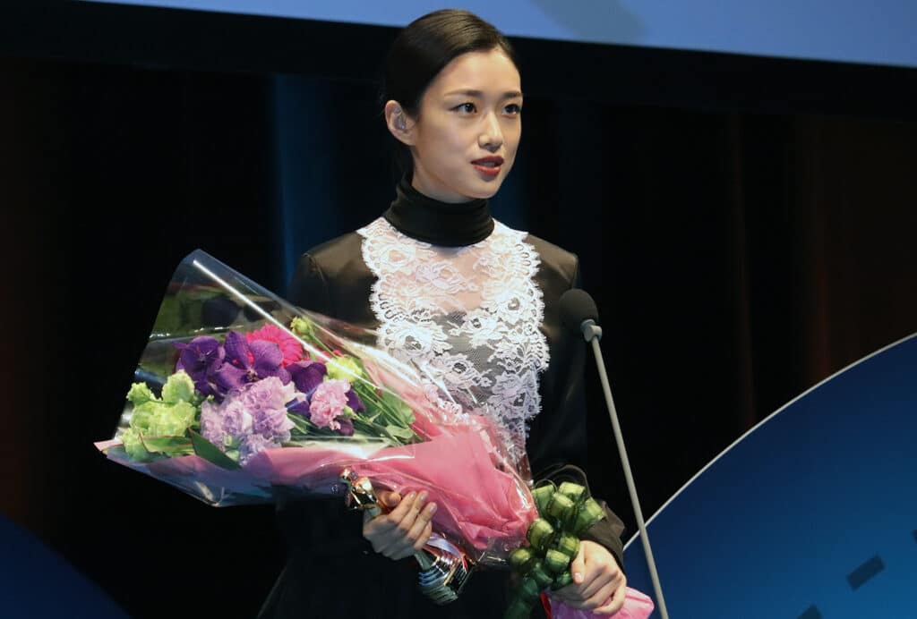 主演女優賞受賞の『あんのこと』の河合優実 ©︎The Hollywood Reporter Japan