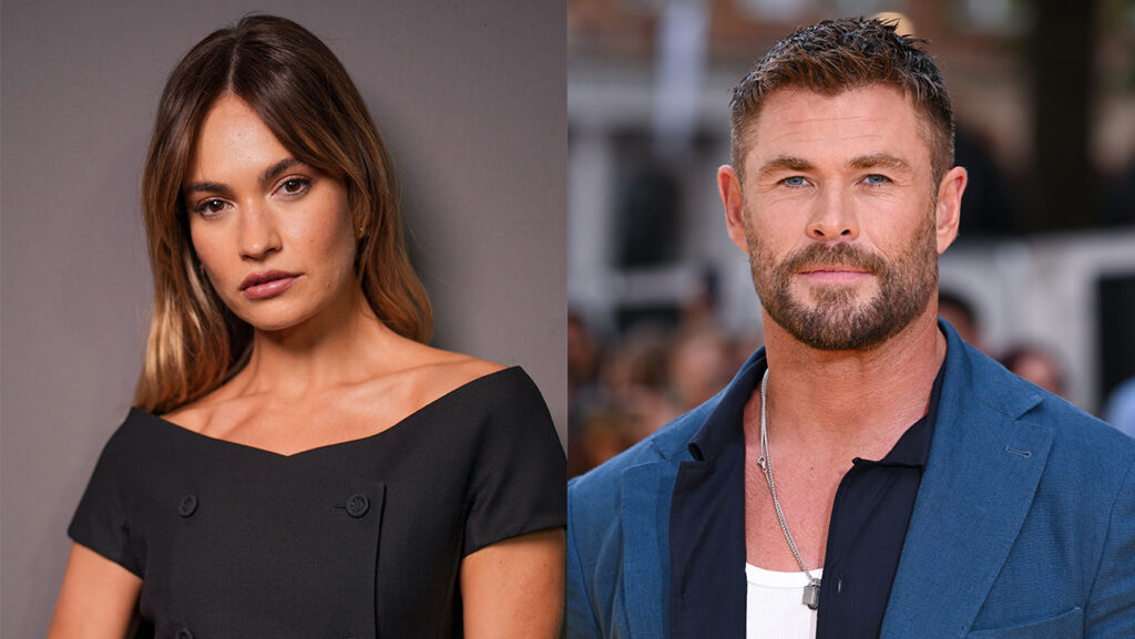 Lily James and Chris Hemsworth