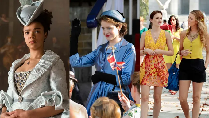 （左から）『クイーン・シャーロット』、『ザ・クラウン』、『ゴシップガール』LIAM DANIEL/NETFLIX; ALEX BAILEY/NETFLIX; GIOVANNI RUFINO/THE CW/COURTESY EVERETT COLLECTION