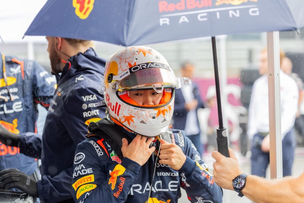 F1イギリスGP2025より、レッドブル・レーシングの角田裕毅 写真: Hersey Shiga