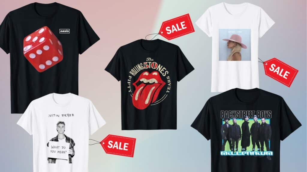アマゾンプライムデー アーティストTシャツ特集　写真引用元：Amazon.co.jp