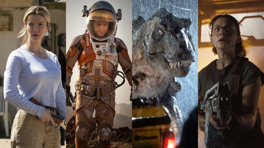 過酷な状況を生き抜け！サバイバル映画15選 写真：（左から）Patti Perret/Universal; Noam Galai/WireImage; Aidan Monaghan/Twentieth Century Fox; Courtesy of Photofest; Courtesy of 20th Century Studios