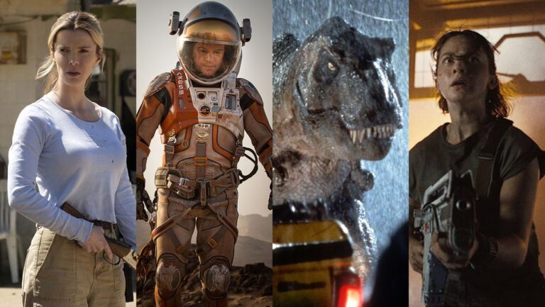 過酷な状況を生き抜け！サバイバル映画15選 写真：（左から）Patti Perret/Universal; Noam Galai/WireImage; Aidan Monaghan/Twentieth Century Fox; Courtesy of Photofest; Courtesy of 20th Century Studios