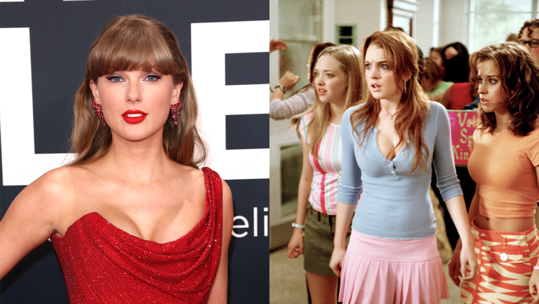 テイラー・スウィフトと映画『ミーン・ガールズ』（2004年）写真：Matt Winkelmeyer/Getty Images for The Recording Academy; Everett Collection