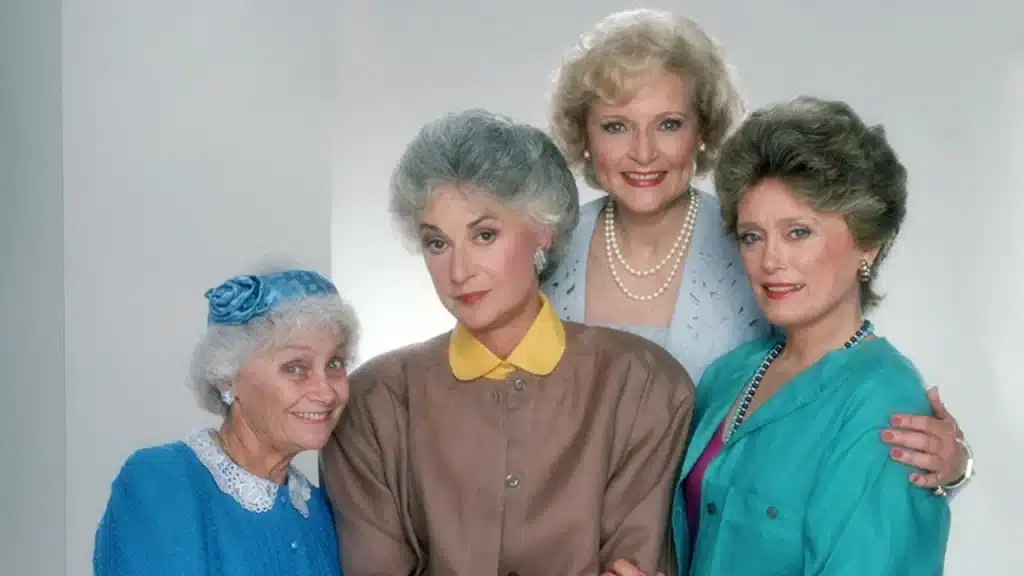 『The Golden Girls』のエステル・ゲティ、ビア・アーサー、ベティ・ホワイト、ルー・マクラナハン Mario Casilli/TV Guide/NBC/courtesy Everett Collection