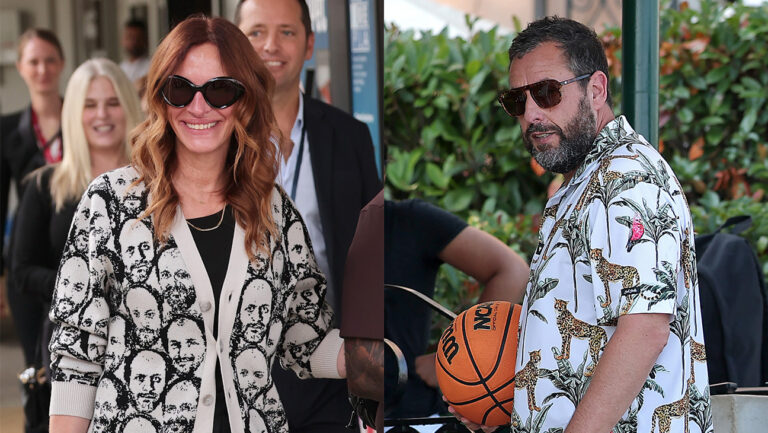 ジュリア・ロバーツとアダム・サンドラー、ヴェネツィア国際映画祭に到着 Jacopo Raule/GC Images/Getty Images