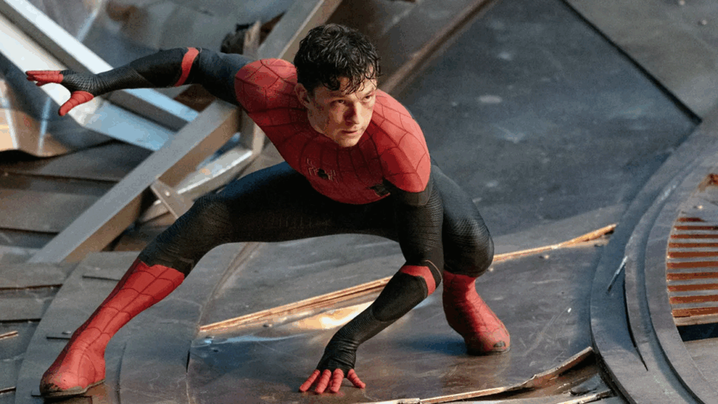 スパイダーマン役のトム・ホランド、『スパイダーマン：ノー・ウェイ・ホーム』（2021年）より　Matt Kennedy/Sony Pictures Releasing/Marvel Entertainment/Courtesy Everett Collection