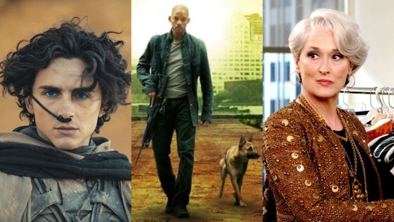 （左から）『デューン 砂の惑星PART2』、『アイ・アム・レジェンド』、『プラダを着た悪魔』写真：Warner Bros.; The Hollywood Reporter; EVERETT COLLECTION