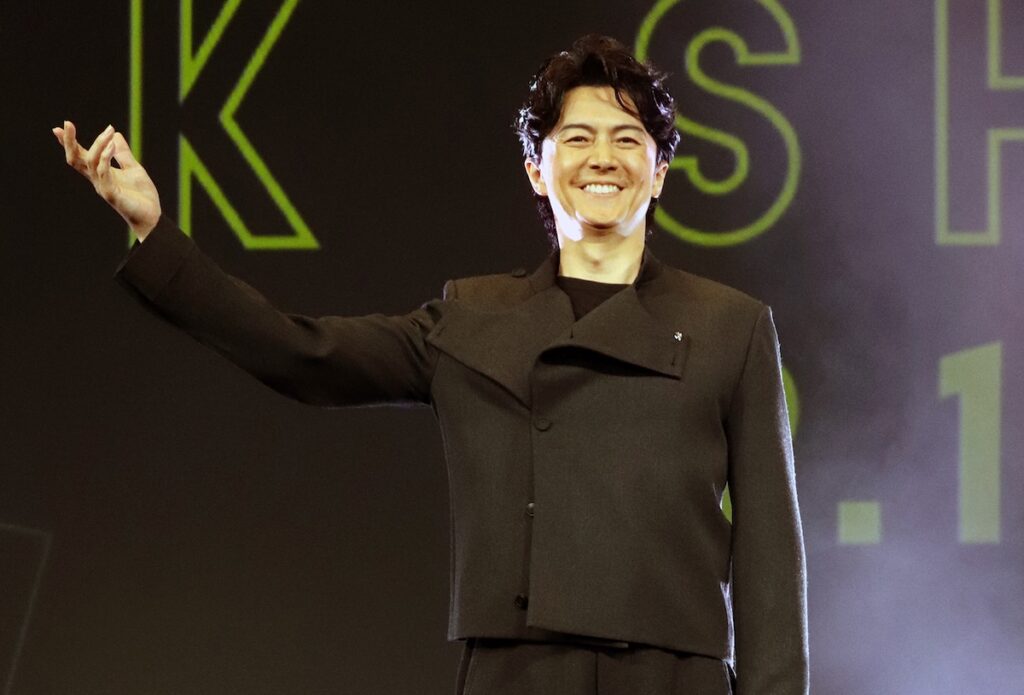 福山雅治主演『ブラック・ショーマン』完成報告会にて