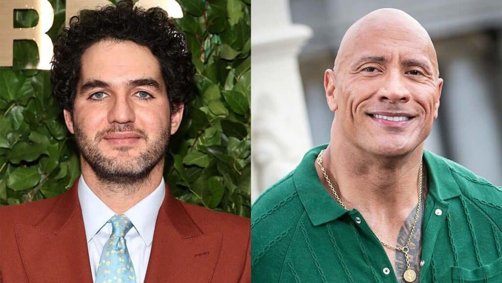 （左から）ベニー・サフディ、ドウェイン・ジョンソン