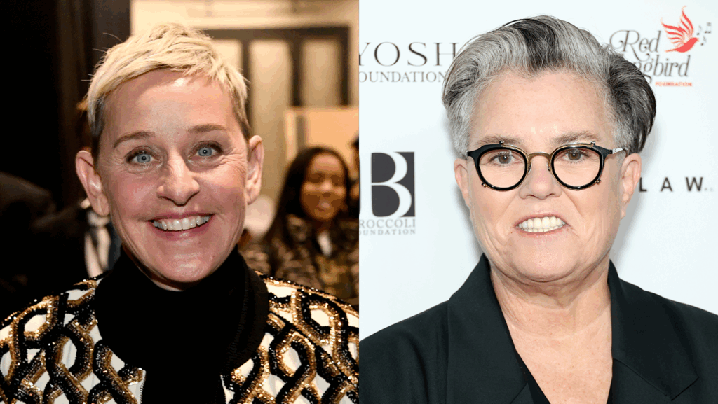 （左）エレン・デジェネレス、（右）ロージー・オドネル 写真：Frazer Harrison/Getty Images for The Recording Academy; Monica