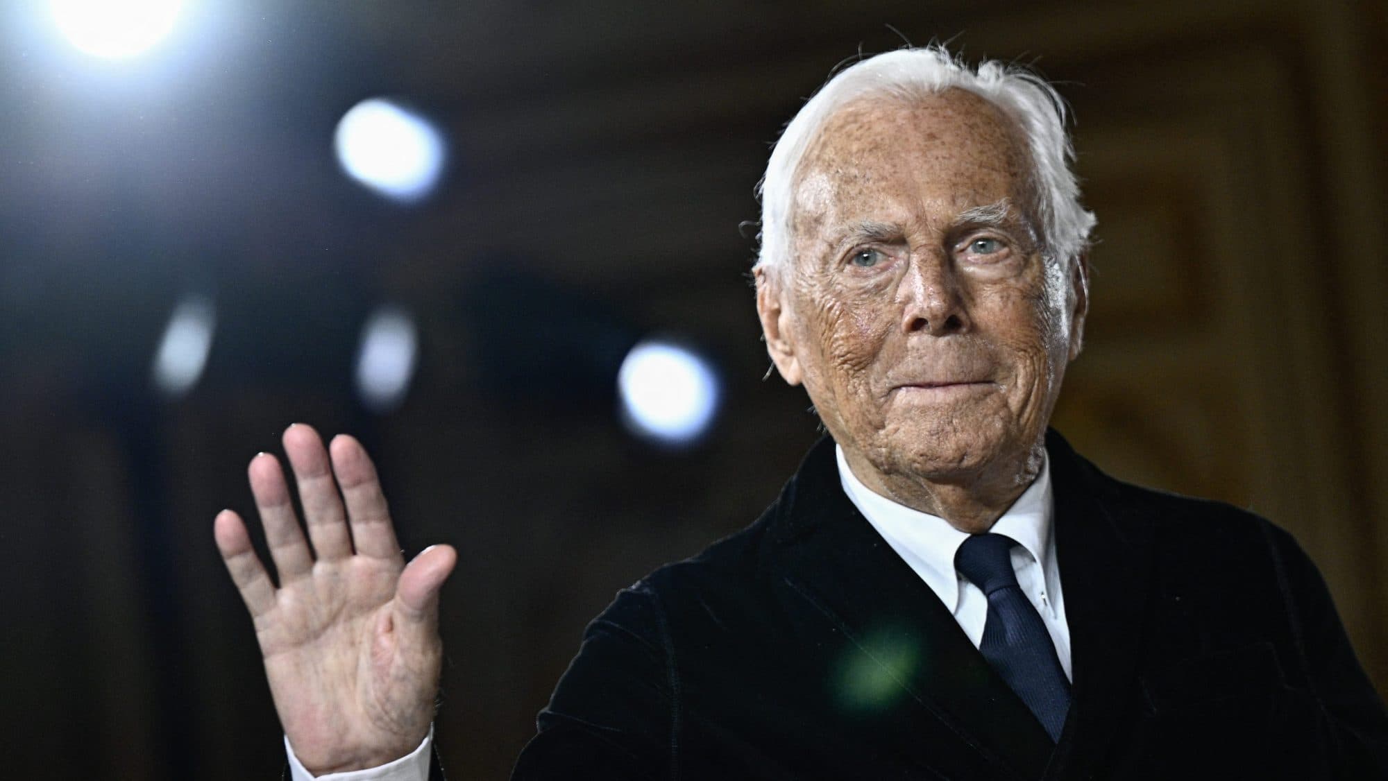 ジョルジオ・アルマーニ 写真:JULIEN DE ROSA/AFP via Getty Images